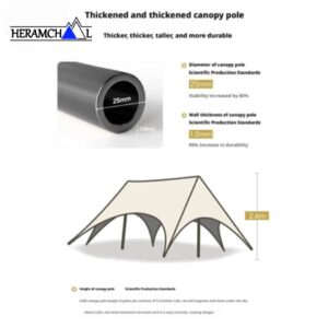 تیرک، طناب مهار و میخ سایبان کینگ هایک مدل HK007
