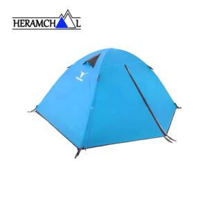 نمای چادر 3 نفره پکینیو C2003 رنگ آبی در طبیعت
